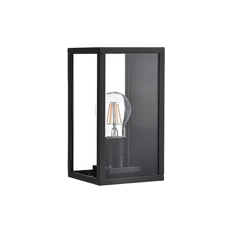 Made in China Black modern LED wall light H220mm Aluminium + glass Material 60W E27 lamp head Outdoor lighting