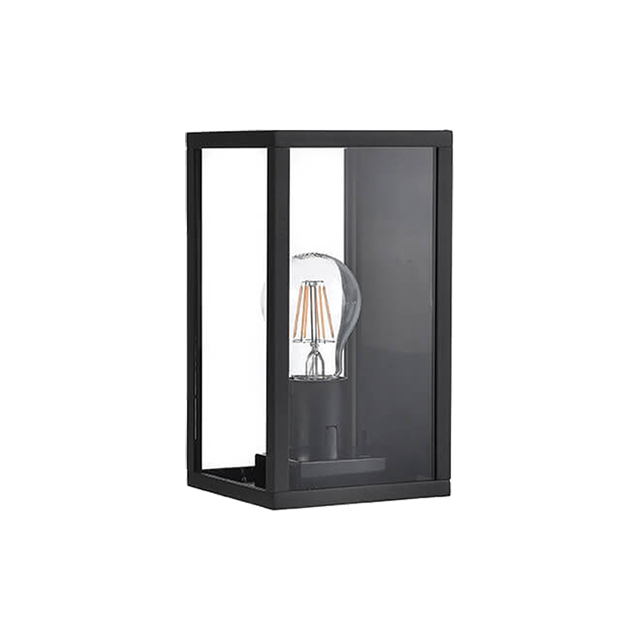 Made in China Black modern LED wall light H220mm Aluminium + glass Material 60W E27 lamp head Outdoor lighting