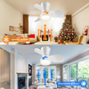 Ceiling Fans with Lights and Remote, Low Profile Ceiling Fan with Light, Modern Flush Mount Ceiling Fan for Bedroom/Kitchen/Dining Room/Patio, 6 Wind Speeds, Dimmable