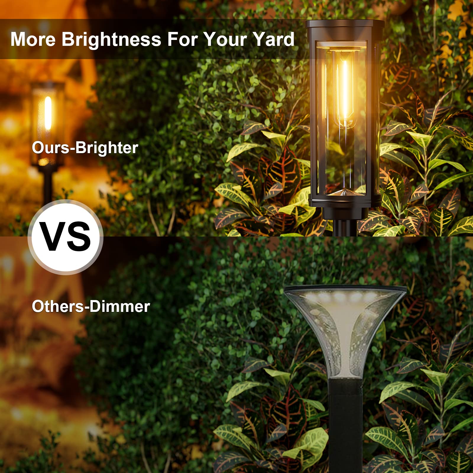 Bright Solar Pathway Lights Outdoor, 8 Pack Solar Garden Lights for Outside Waterproof, Outdoor Solar Lights for Yard Garden Lawn Walkway Driveway Landscape Lighting