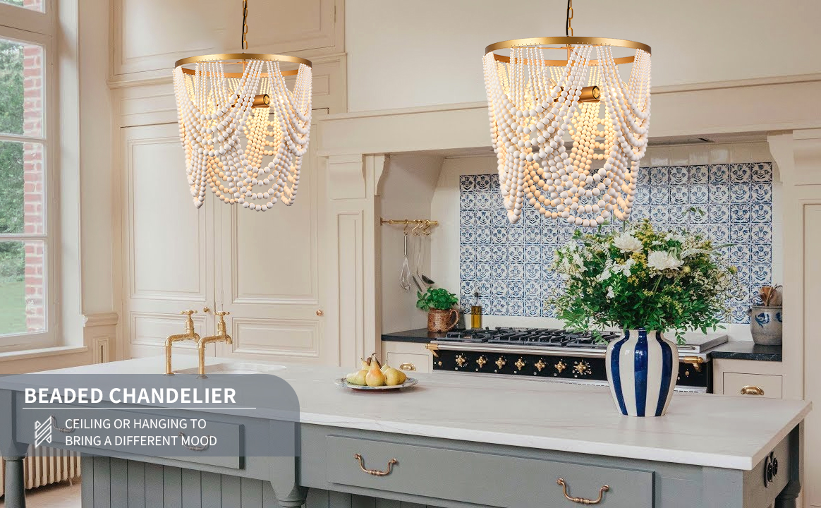 Bohemia Wood Beaded Chandelier (7)