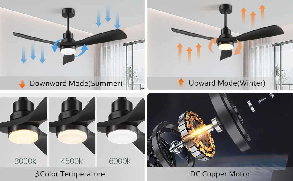 Ceiling Fan with Lights Remote Control (13)