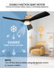 Modern Black and Gold Ceiling Fan with Lights and Remote, ETL Listed, 3 Downrods, 3 Blade Gold Black Ceiling Fans, Reversible Quiet DC Motor, 3 Timer for Outdoor Patio Waterproof Bedroom 