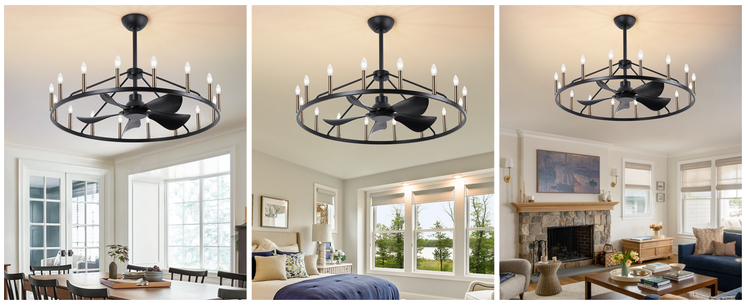 Wagon Wheel Ceiling Fan (6)