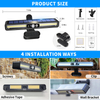 Clip On Solar Motion Lights Outdoor Waterproof, Solar Fence Lights Outside with 36 LEDs, 6000K, Portable Solar Powered Security Light for Fence Garage Camping 