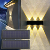  Solar Lights Outdoor 3000K Warm Aluminum Waterproof Dusk to Dawn Lighting Wall Sconce Up Down for Outside, Fence, Walkway, Porch, Deck 