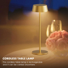 Table Lamps,Battery Operated Table Lamp Cordless Outdoor Touch LED Table Lamp for Restaurant/Living Room/Bedroom 3000K-6000K IP44 Waterproof Battery Capacity 1200mA*2