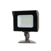 LED black floodlight with base, 5-year warranty, DOB photoelectric sensor