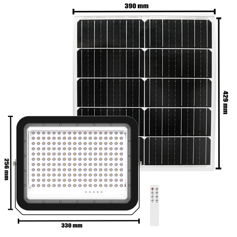 Wholesale Super Bright Waterproof IP65 4100lm Energy Efficiency 300W LED Solar Floodlight with Remote-Controlled