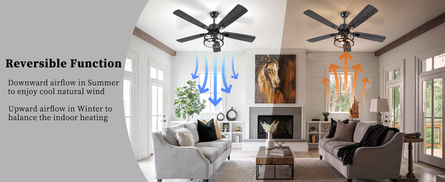 52 Inch Farmhouse Ceiling Fan with Lights and Remote (17)