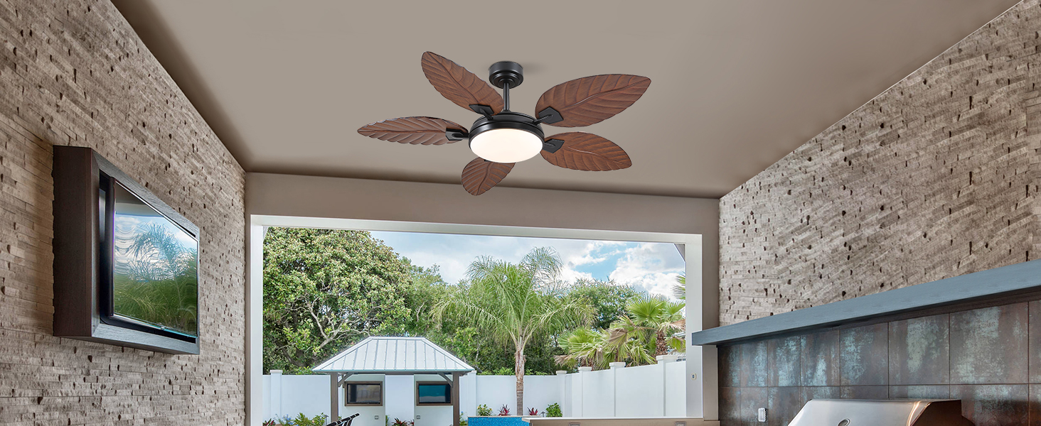 Tropical Ceiling Fans with Lights and Remote (20)