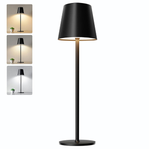 Cordless Rechargeable Table Lamp, 26000mAh Battery Powered LED Desk Lamp, 3 Color Stepless Dimming Up, Portable Table Light Lamp for Bedroom Restaurant Outdoor