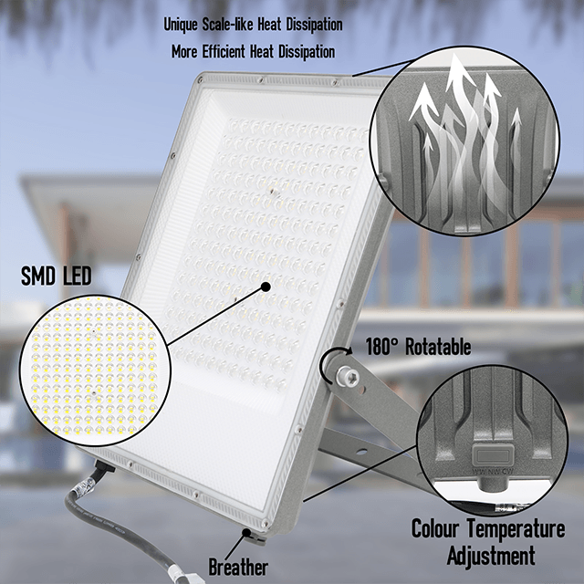 150W LED Floodlight 3CCT 3000K-4000-6500K Price Wholesale Products