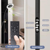  Floor Lamp with Fan Fan Light with RGB 18w/1500lm LED Floor Famp, Stepless Adjustable 3000K-6000K Color and Dimmer, Remote and Button Control, Adjustable Gooseneck Gloor Lamp 