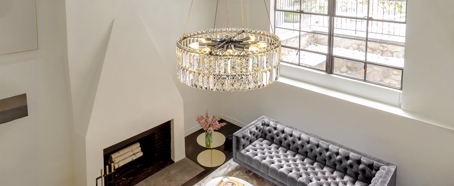 20 Raindrop Crystal Chandeliers 8-Lights (10)