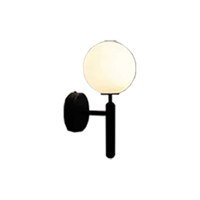 150 Milk White Glass Led Black Modern Wall Light G9 Head