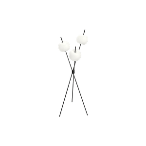 160 Apple Glass Led Black Floor Lamp 3 Bulbs