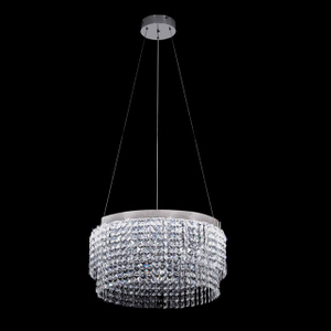 500Mm32+32W Two-Colour Light Source Stainless Steel + Crystal Square Beads Hanging Lamp Lighting Led Decorative Chandelier Interior Ceilings