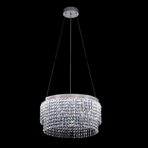 500Mm32+32W Two-Colour Light Source Stainless Steel + Crystal Square Beads Hanging Lamp Lighting Led Decorative Chandelier Interior Ceilings