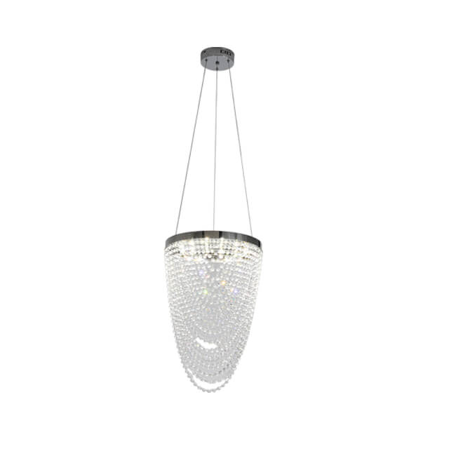 400Mm40+40W Two-Colour Light Source Stainless Steel + Crystal Chandelier Led Modern Chandelier Luxury Nordic Interior Ceilings