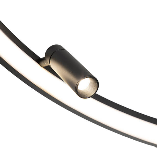 D800*H1220MM 55W 3000K+6000K Matte Black Led Modern Luxury Chandelier Home Hotel Made in China