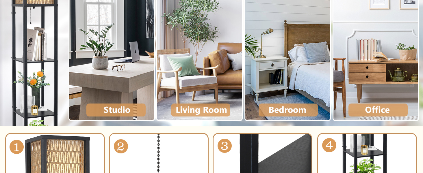 Floor Lamp with Shelves (4)