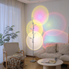  Halo Projector Floor Lamp, 4000K LED 5 Multi Head Floor Lamp, Replaceable Color Filters Sunset Lamp, Funky Floor Lamp for Ambient Lighting in Living Rooms, Bedrooms and Dining Rooms