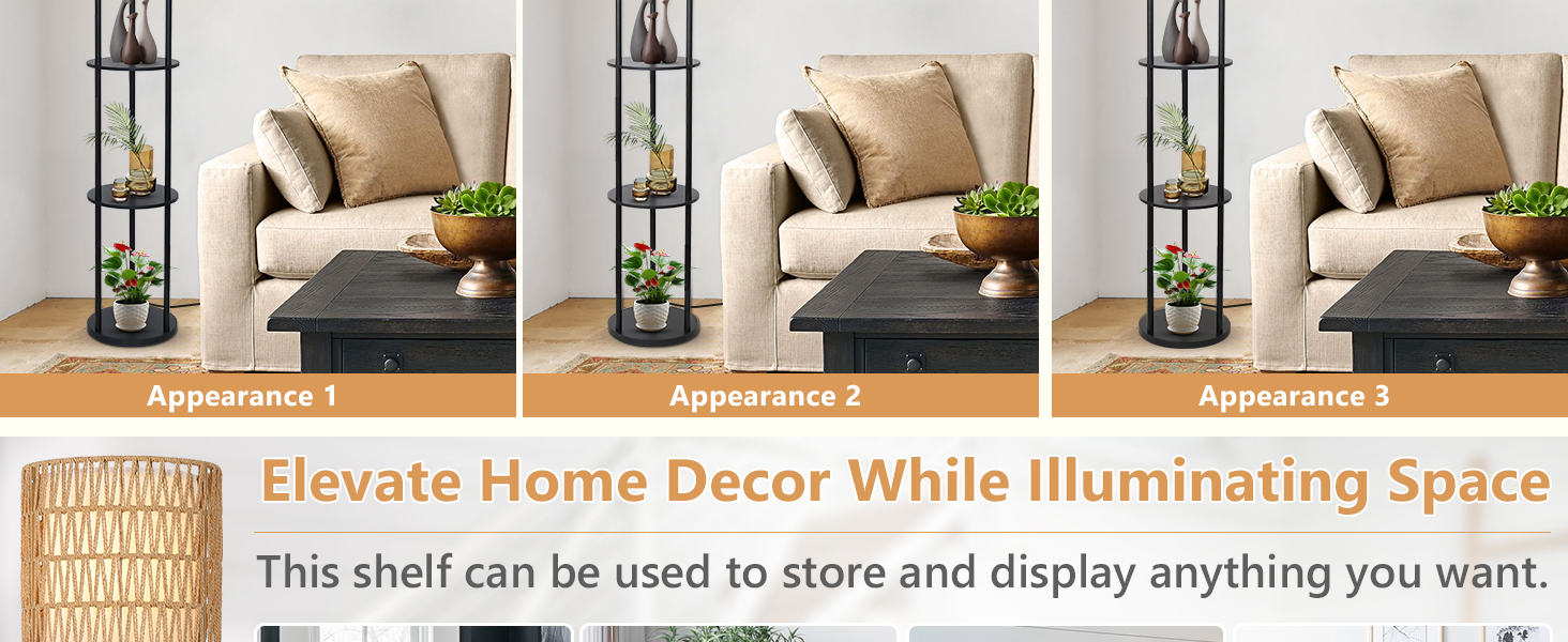 Floor Lamp with Shelves (3)