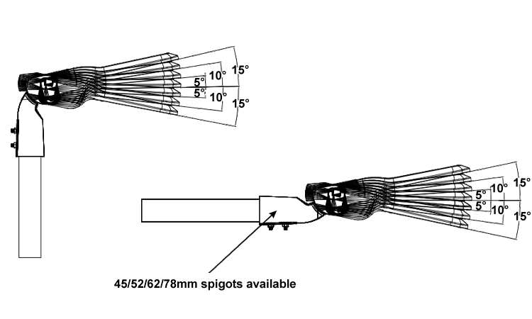 10. Schematic diagram of installation Modern LED European street lamp made in China 4000K 5000K can choose IP66 waterproof and dustproof 30W 60W 100W 150W