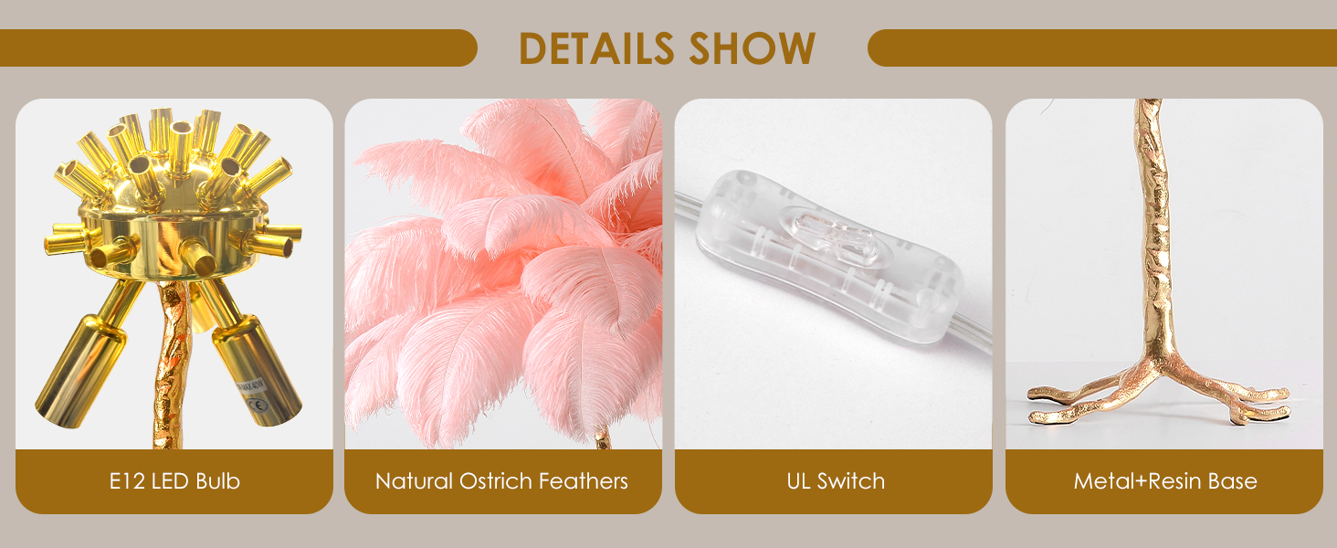 Ostrich Feather Table Lamp (3)
