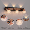 3 Lights Bathroom Vanity Light Over Mirror,Rose Gold Bathroom Light Fixtures with Warm/Neutral/White Light,Modern Vanity Light for Bathroom,Bedroom 
