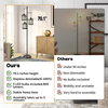 Floor Lamp, Floor Lamp for Living Room, Modern Floor Lamp for Bedroom, Standing Tall Floor Lamps for Office, Dimmable Floor Lamp with Bright 3X 800LM LED Edison Bulbs 