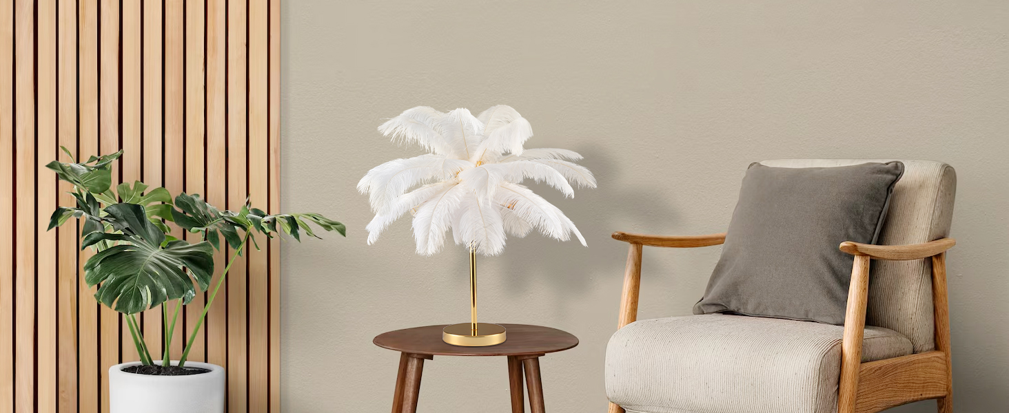 Ostrich Feather Table Lamp (6)