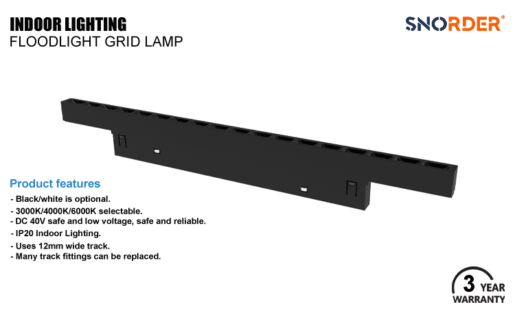 3. 18W China-made LED magnet lamp 3000K 4000K 6000K can choose IP20 indoor lighting with 3-year warranty beam angle of 24 degrees DC40V