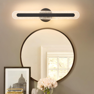 Modern Black Wall Scones Light 22.8Inch Wall Lamps with Remote Control Dimmable Color Temperature, Acrylic LED Vanity Lighting for Living Room Hallway Bathroom Bedroom Stairs