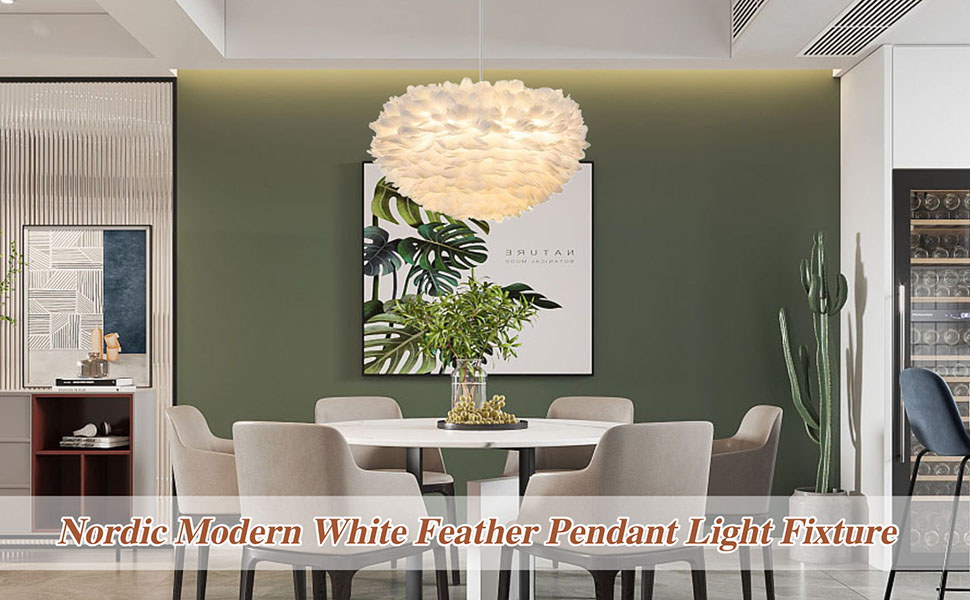 Nordic Feather Pendant Light (2)