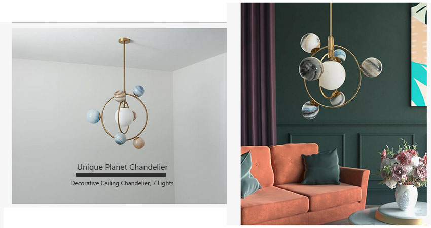Modern LED Chandelier with Planet Shape (3)