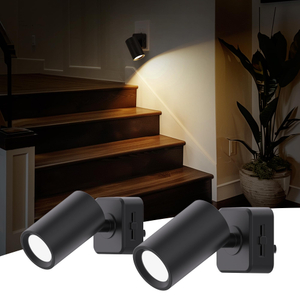 LED Night Light,Night Lights Plug into Wall, 0-100LM Dimmable Brightness, Wall Spotlight Indoor,Dusk to Dawn Sensor,Modern Decor Nightlight for Bathroom,Hallway,Stairs 