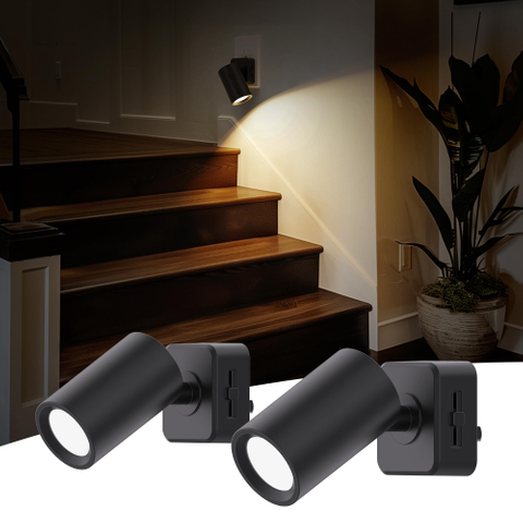 LED Night Light,Night Lights Plug into Wall, 0-100LM Dimmable Brightness, Wall Spotlight Indoor,Dusk to Dawn Sensor,Modern Decor Nightlight for Bathroom,Hallway,Stairs 