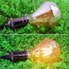 LED Vintage Diamond Shaped Light Bulb, Glass Nostalgic Amber Glow, 4W Tungsten Lamp, Warm Light 2200K LED Edison Light Bulbs for Living Room,Bedroom,Lamps,Night Light