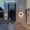  Outdoor LED Wall Light Modern Outdoor Porch Light Patio Light Outdoor Wall Sconce Aluminum Waterproof Porch Lights Indoor Outdoor Sconce Wall Lighting Warm White 3000K (Square) 