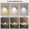 E26 Rechargeable Light Bulbs with Remote Control Timer and 3 Color Temperature Magnetically Battery Operated Light Bulbs Dimmer for Non-Hardwired Detachable (5W+E26+3Colors) 