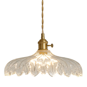 Hanging Lamp,9.8 Inch Pendant Lights Kitchen Island Golden Light Cord Pendant Light Flower Lampshade Vintage Pendant Light Farmhouse Pendant Light Fixtures 