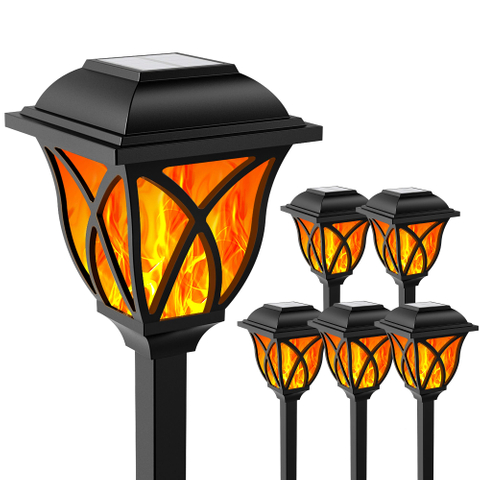Solar Lights Outdoor Garden Decor Solar Torch Lights Solar Lights Outdoor Waterproof Flickering Flame LED Lights Outdoor Decor for Porch, Garden, Camp, Path, Yard, Patio, Balcony 