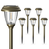 Solar Lights Outdoor 10/25 LM LED with 2 Lighting Modes, Solar Garden Lights Glass and Metal, IP65 Waterproof Solar Powered for Yard Pathway Walkway Driveway Patio