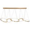Luxurious Chandelier, Modern Minimalism Circle Rings Led Pendant Light Dining Room Lustre Gold Hanging Lamp Led Indoor Lighting D500+400+400+300+300MM 3000K Brass Metal