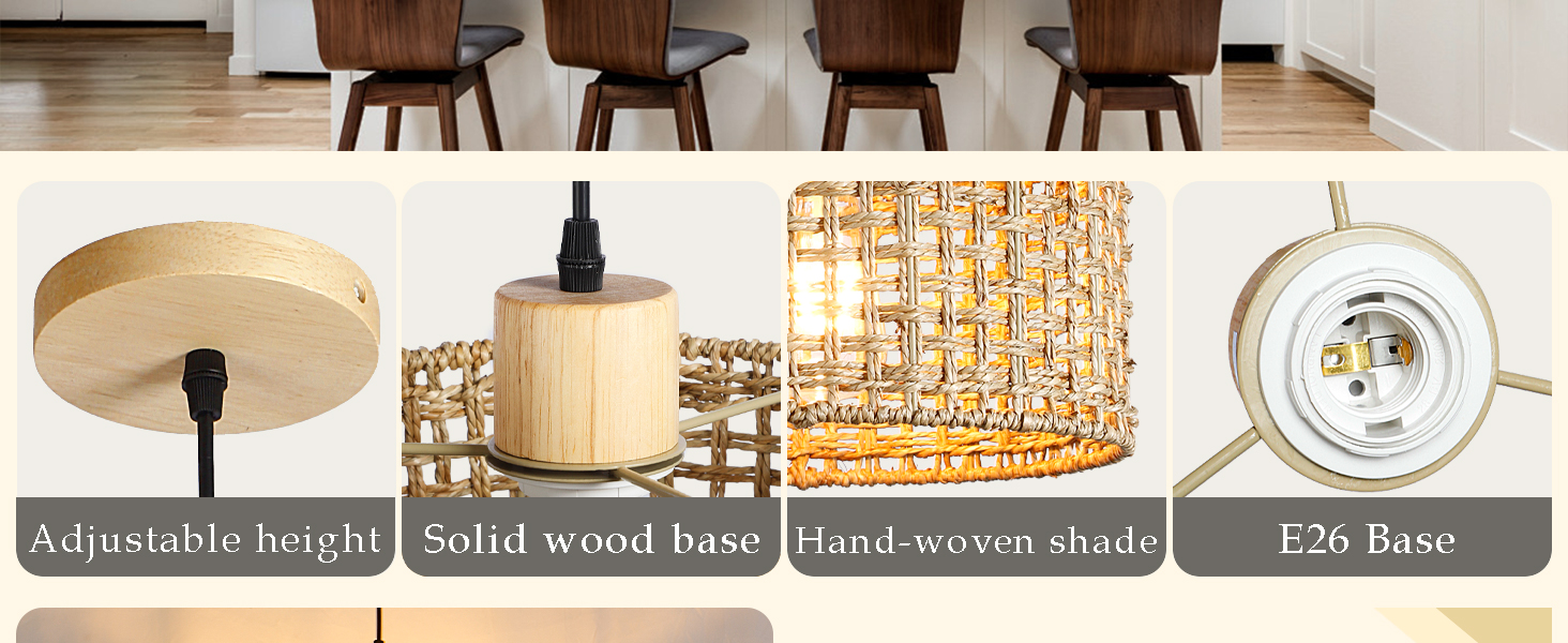 Hand-Woven Rattan Pendant Light (2)