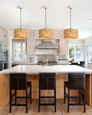 Bohemian Rattan Hand-Woven Light Fixture - Snorder Pendant Lights