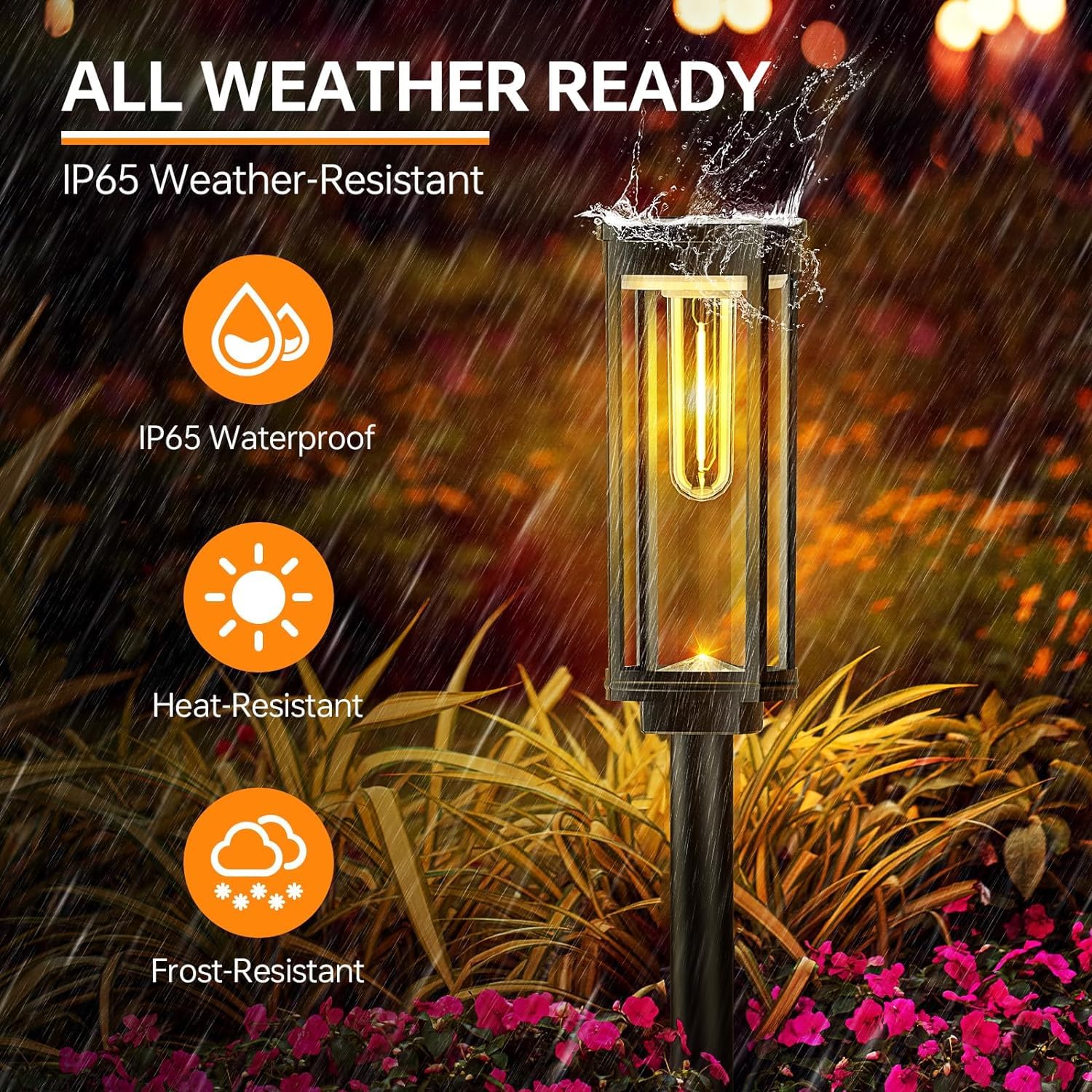Bright Solar Pathway Lights Outdoor, 8 Pack Solar Garden Lights for Outside Waterproof, Outdoor Solar Lights for Yard Garden Lawn Walkway Driveway Landscape Lighting
