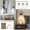 Battery Operated Wall Lights, Wireless Battery Powered Wall Sconce, Modern Metal Indoor Wall Lamp, Dimmable with Remote, Suitable for Living Room Bedroom Golden-Like Brass Finish